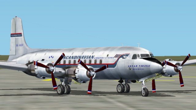 Screenshot 1 — FS 2004 Scandinavian Airlines System DC-6