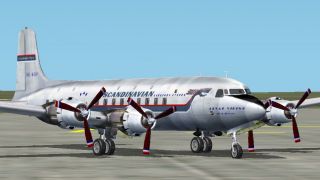 Screenshot 1 — FS 2004 Scandinavian Airlines System DC-6