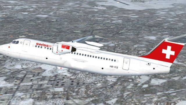 Screenshot 1 — Swiss BAe Avro RJ100 HB-IYZ