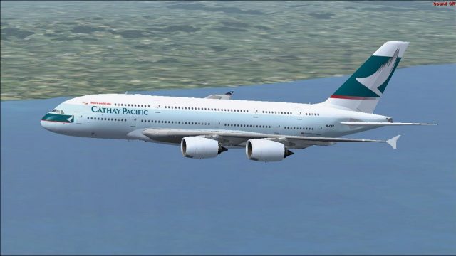 Screenshot 1 — Cathay Pacific Airbus A380-800