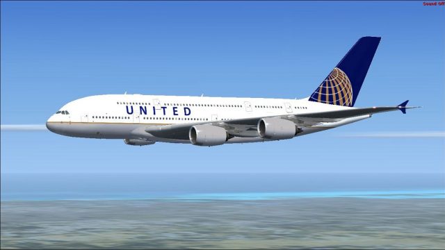 Screenshot 1 — United Airbus A380-800