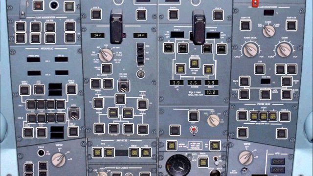 Screenshot 1 — FS2004/FS2002 Fokker 100 panel