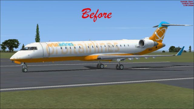 Screenshot 1 — Default Bombardier CRJ-700 Blurred Texture Fix