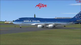 Screenshot 1 — Default Boeing 747-400 Blurred Texture Fix