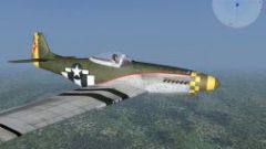 Screenshot 2 — Repaint of the stock CFS3 P-51D in the colors of the 343rd FS