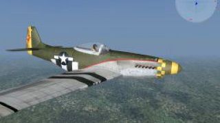 Screenshot 2 — Repaint of the stock CFS3 P-51D in the colors of the 343rd FS