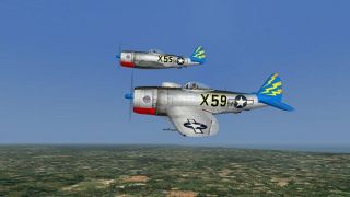 Screenshot 1 — P-47-25 from the 86th FS with an unusual 3 letter code (most were two). The Thunderbolts of the 79th