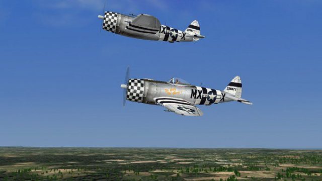 Screenshot 1 — P-47D "No Guts No Glory"