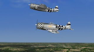 Screenshot 1 — P-47D "No Guts No Glory"