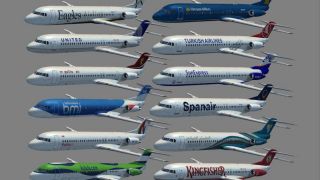 Screenshot 2 — Digital Aviation Fokker 100 Mega Repaint Pack