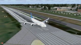 Screenshot 1 — Boeing 747-8F Freighter Gray Engine Smoke