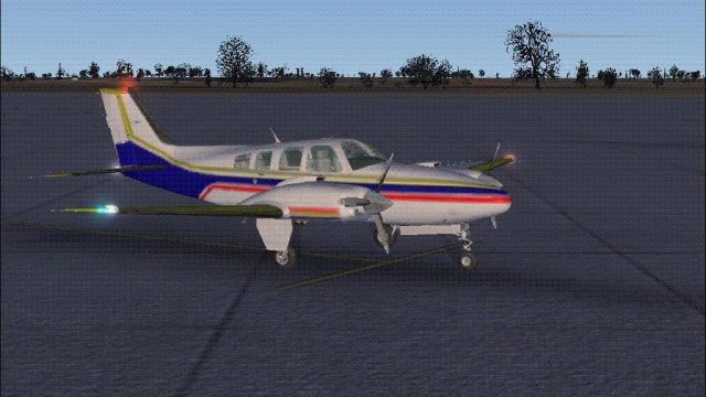 Screenshot 1 — Beechcraft Baron 58 Blue, Red & Gold