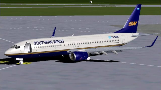 Screenshot 1 — Southern Winds FlightFX boeing 737-800