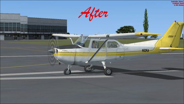 Screenshot 1 — Default Cessna 172 Blurred Texture Fix