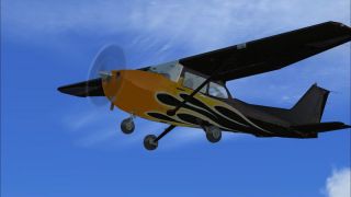 Screenshot 2 — Black With Orange Flames Cessna 172