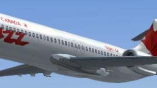 Screenshot 1 — FS2004/FS2002 Project SkyWorks Air Canada Jazz - Red Boeing 717-200