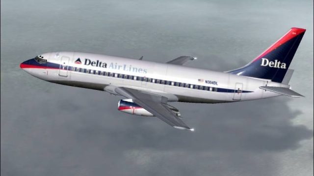 Screenshot 1 —  FS2004/FS2002 FlightFX/SGAir Boeing 737-287 Delta Airlines