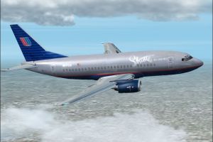 FS2004/FS2002 United Airlines Shuttle FlightFX/SGAir Boeing 737-522 for ...