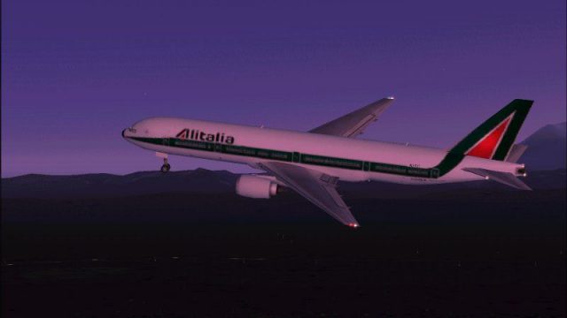 Screenshot 1 — Alitalia Boeing 777-300 default textures