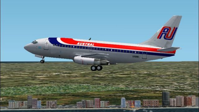 Screenshot 1 — FS2004/2 Boeing 737-200 Austral Old Colors