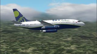 Screenshot 1 — FS2004/FS2002 Boeing 737-230 Sky Airlines