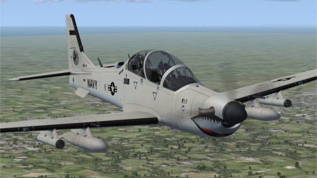 Screenshot 1 — USN Low Vis Embraer A-29B Super Tucano
