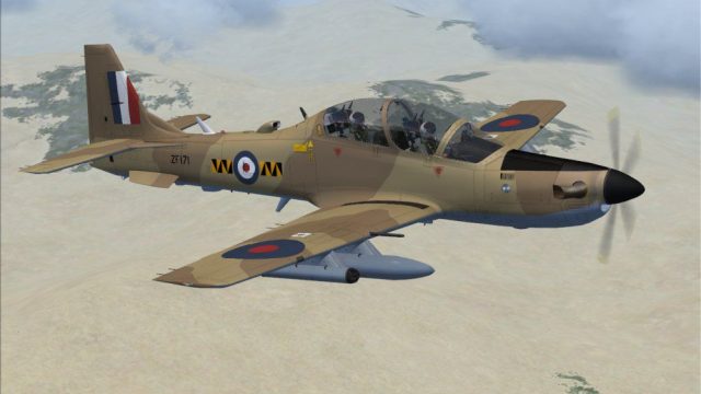 Screenshot 1 — RAF Embraer A-29B Super Tucano 'Desert Scheme''