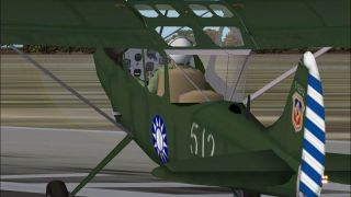 Screenshot 3 — FS 2002/2004 O-1E Bird Dog in the livery of 1st Fighter Wing, ROC (Taiwan) Air Force