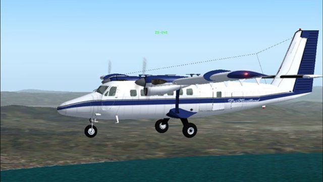Screenshot 1 — Project GlobeTwotter DeHavilland DHC-6 Twin Otter in Blue Livery