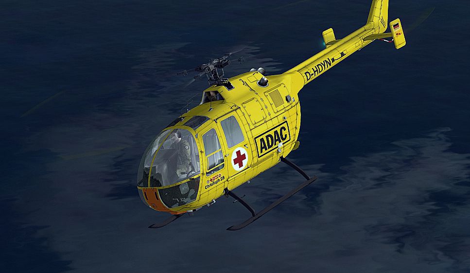 ADAC Luftrettung Bo 105 For FSX