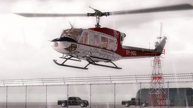Screenshot 1 — "Gronlandsfly" Bell 212