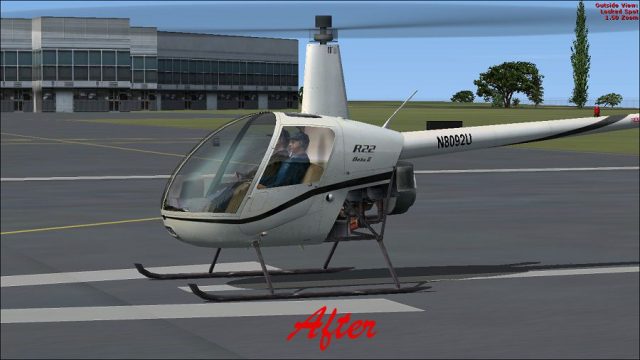 Screenshot 1 — Default Robinson R22 Blurred Texture Fix