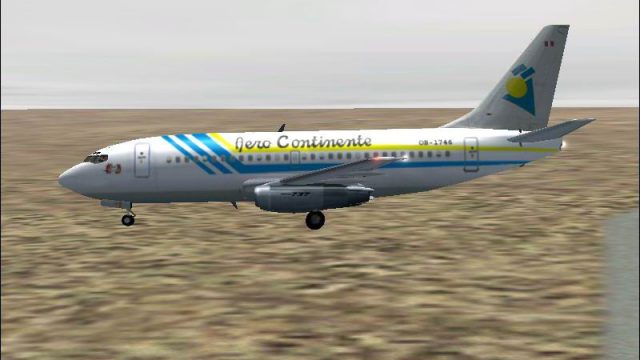Screenshot 1 — FS2004/FS2002 FlightFX/SGAir Boeing 737-200 Aero Continente
