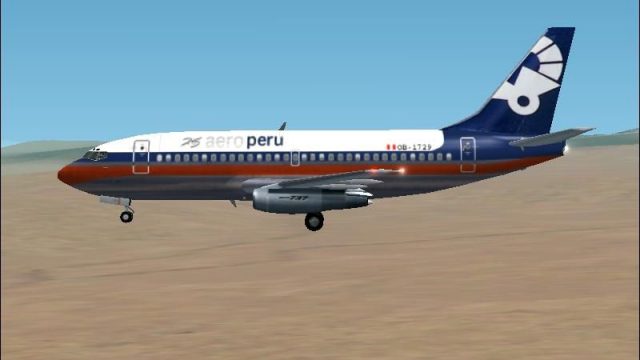 Screenshot 1 — FS2004/FS2002 FlightFX/SGAir Boeing 737-200 AeroPerú