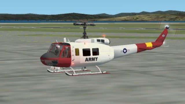 Screenshot 1 — FS2004/FS2002 Bell 205A-1 ARMY Alaska Huey