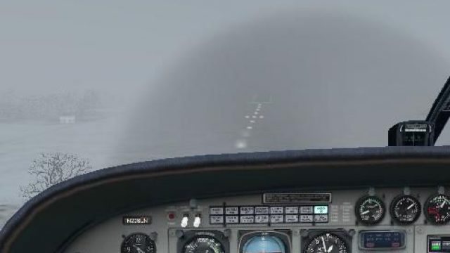 Screenshot 1 — Foggy Landing at KLPR