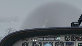Screenshot 1 — Foggy Landing at KLPR