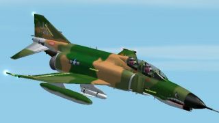 Screenshot 1 — FS2002/FS2004 McDonnell Douglas F-4E Phantom II (latter term type) Type E