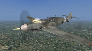 Screenshot 1 — Repainted texture for the stock Messerschmitt 109 G-6 CFS3. Bf 109 G-6/R6 Regia Aeronautica