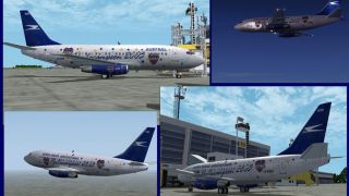 Screenshot 2 — FlightFX/SGAir Boeing 737-200 Aerolineas Argentinas, CABJ Pentacampeon 2003 Special Colors