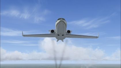 Default Lear 45 Engine Smoke Effect for FSX