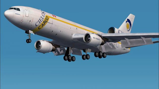 Screenshot 1 — FS2004/FS2002 DC-10-30 Cielos Airlines Cargo