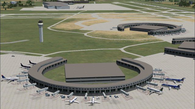 Screenshot 1 — Kansas City Int'l Airport Scenery