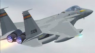 Screenshot 2 — FS2002/2004 USAF F-15 Eagle of the 199th FS, 154th FW, Hawaii ANG at Hickam AFB, Honolulu