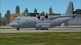 Screenshot 2 — FS2004/FS2002 C-130B Lockheed Hercules Civil Livery