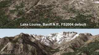 Screenshot 1 — FS2004/FS2002 76-m Mesh of the Canadian Rockies