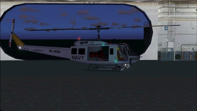 Screenshot 1 — FS2004/FS2002 Bell 205A-1 U.S. Navy Huey v2