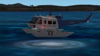 Screenshot 1 — FS2004/FS2002 Bell 205A-1 Stratford Helicopters Floats Version