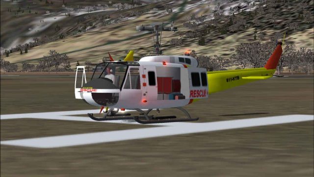 Screenshot 1 — FS2004/FS2002 Bell 205A-1 Swiss Rescue (standard) v1