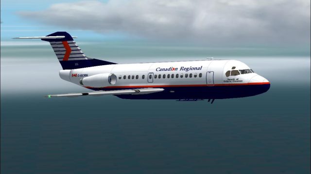 Screenshot 1 — FS2002/2004 Fokker Fellowship F28-4000 Canadian Regional